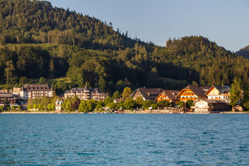 Fototapeta premium Fuschlsee in the Salzkammergut, Austria, 2019