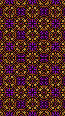 Ornate geometric pattern and abstract colored background