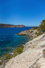 Fototapeta na wymiar Seascape with rocky coast of Mallorca