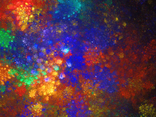 rainbow abstract fractal background 3d rendering illustration