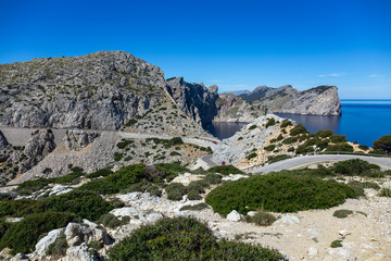 Scenic views of the famous Cape Formentor, Mallorca