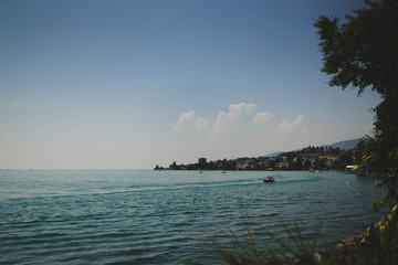 Naklejka na ściany i meble Geneva Lake in Montreux