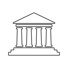 Obraz premium Court house vector icon. Court house symbol illustration. 