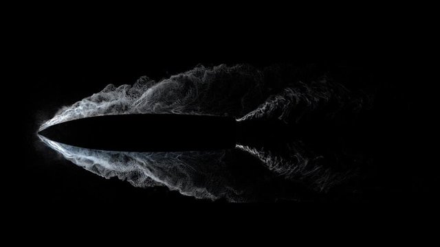 ship wake trail seamless loop texture with alpha, top view, isolated on black