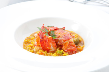 cocina con pescado