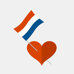 Heart icon with dutch flag