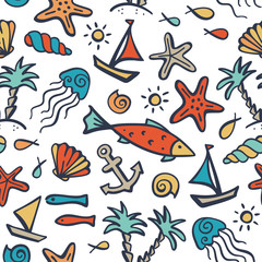 Vector summer boundless background.