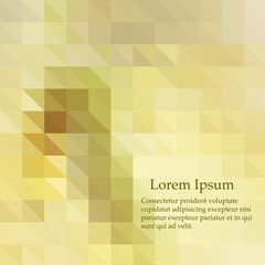 Abstract mosaic background. Triangle geometric background. Design elements. Yellow, orange colros.