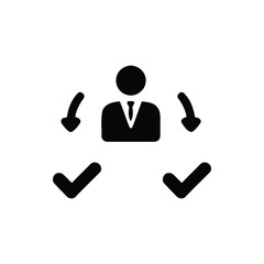 Business decision, business plan, decision making, management, plan, planning, strategy black icon