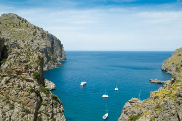 the Bay of Sa Calobra in Mallorca