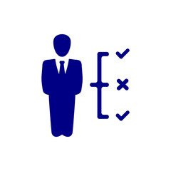 Business decision, business plan, decision making, management, plan, planning, strategy navy blue color icon