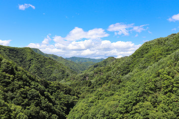 Fototapeta na wymiar 上野ダムからの眺望（群馬県上野村）,ueno dam,ueno village,gunma,japan