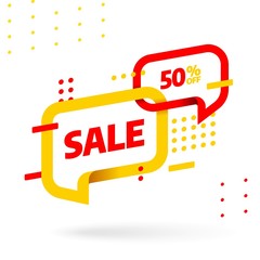 Sale banner template design. Best offer vector illustration.