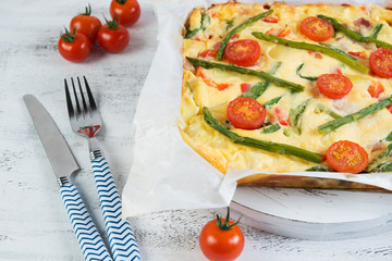 Delicious Frittata with vegetables for Breakfast