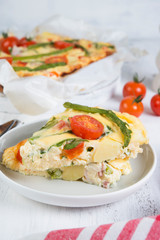 Delicious Frittata with vegetables for Breakfast