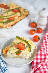 Delicious Frittata with vegetables for Breakfast