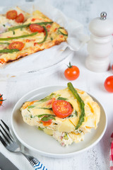 Delicious Frittata with vegetables for Breakfast