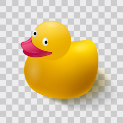 Bath duck Icon in fullcolor isometric 3d style. The symbol usable for web site design, logo, app, UI, posters. 