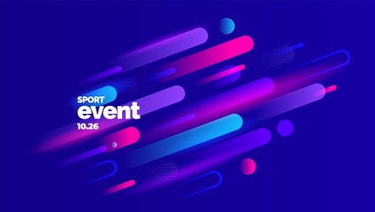 Layout design with dynamic shapes for event, tournament or championship. Sport background. © dimakostrov