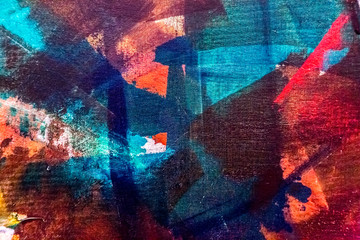 fragment from painted canvas texture