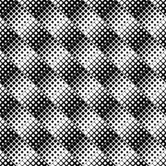 Monochrome geometrical seamless diagonal square pattern background design - abstract vector graphic from rounded squares