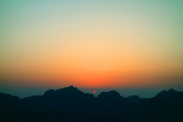 Fototapeta premium Sunset over mountains