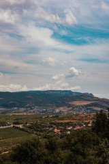 The landscape of the mountains