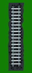 Obraz premium Top View of railway Track Vector