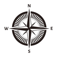 Compass rose of wind nautical equipment isolated icon