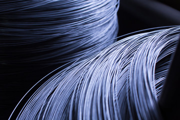 Close up wire coil metal material texture for industrial background - 278200180