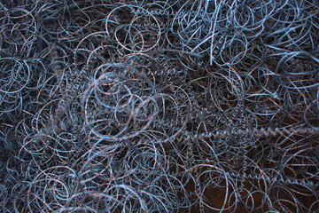 metal wire coil springs texture