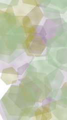 Multicolored translucent hexagons on white background. Vertical image orientation. 3D illustration