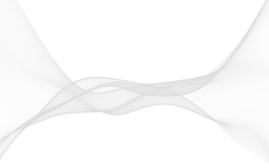 White abstract background. Fluttering white scarf. Waving on wind white fubric. 3D illustration