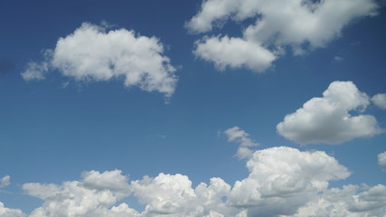 Naklejka na ściany i meble Blue sky with a clouds in a clear day background