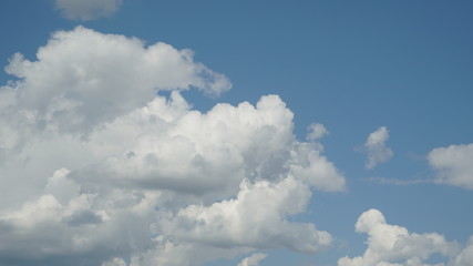 Blue sky with a clouds in a clear day background