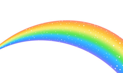 Colorful arc of the rainbow, vector art illustration.