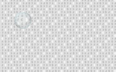 Bitcoin and currency on a gray background. Digital crypto currency symbol. Business concept. Market Display. 3D illustration