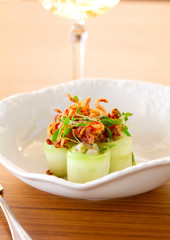 Seafood appetizer with fresh chilli