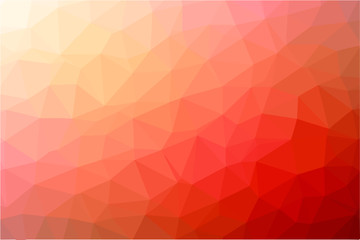 Orange gradient vector polygonal mosaic texture background. 
