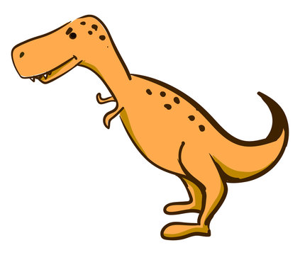 Angry baryonyx, illustration, vector on white background.