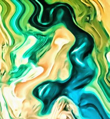 Abstract artistic background in very colorful pastel colors. Little swirl design. Dry graphic watercolor stylization. Juicy psychedelic design. White backdrop for element contrast. Chaotic twist paint