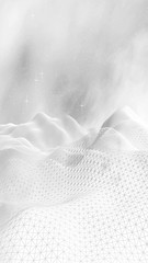 Obraz premium White abstract background. Hi tech network. Cyberspace grid. Outer space. Starry outer space texture. 3D illustration
