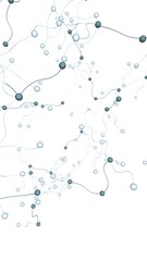 Neural network. Social network. Futuristic dna, deoxyribonucleic acid. Abstract molecule, cell illustration, mycelium. White background. 3D illustration