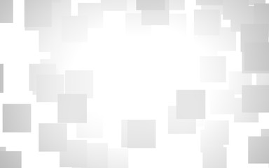 White abstract background. Misty backdrop with grey squares. 3D illustration