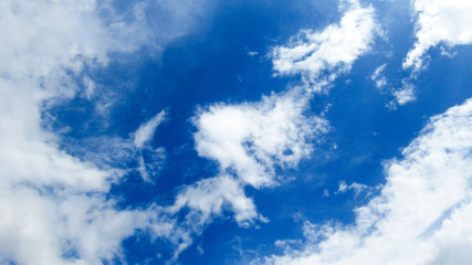 blue sky with white clouds. background