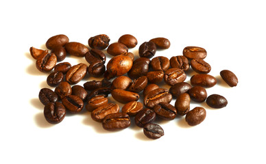 Coffee beans. Isolated on a white background.
