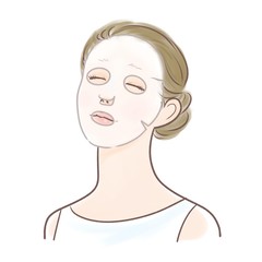 ファイスパックをする女性