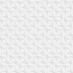 Dipole pattern. Abstract Seamless geometric white pattern oblate circle background, 3d rendering