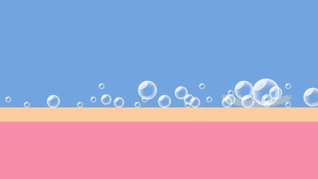 cleaning dead skin , scurf vector / soap bubble concept / graphic animation