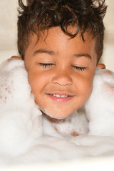 Boy in Bubble Bath